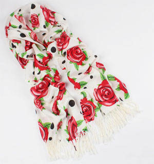 Denmark rose shawl