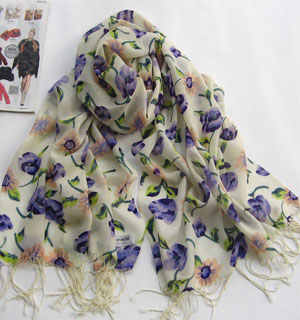 Red cashmere scarf