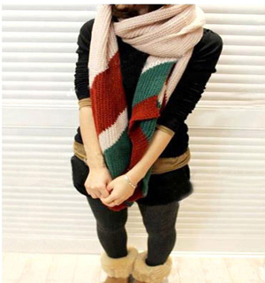 Knitting wool scarf lovers scarf