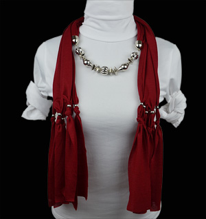 pendant jewelry scarf