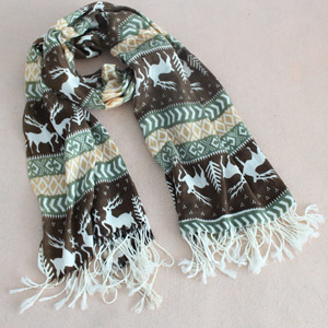 knit hooded scarf
