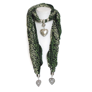 jewelry scarf with metal pendant uk
