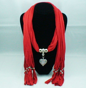 heart pendant scarves