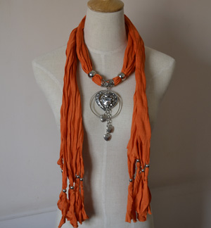 pendant scarves jewelry scarf