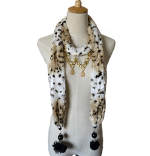 Leopard jewelry scarves
