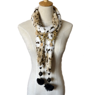 Leopard jewelry scarves