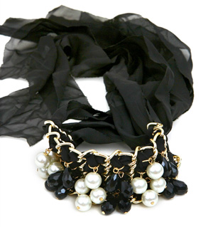CHAIN BEADS PEARL STONE JEWELRY