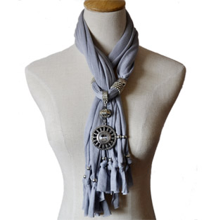 Fashion Pendant Jewelry Scarf Necklace