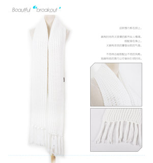 girls winter knitted scarf