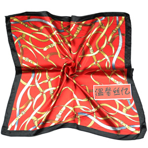 digital print custom design silk scarf