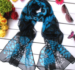 spring flow silk Scarves