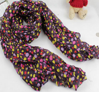 Colorfull dot paris scarf
