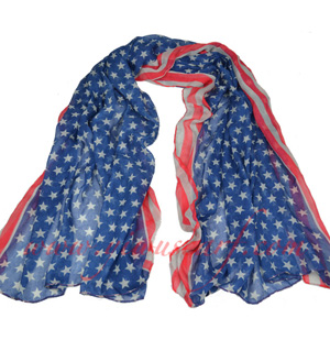 American flag Bali yarn scarves