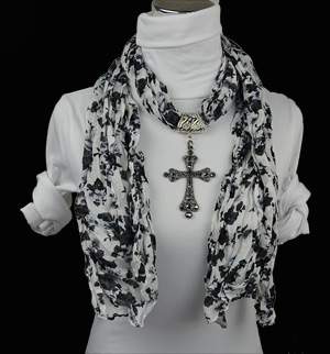 Fashion Cross Pendant scarf