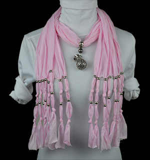 Gourd pendant jewelry scarf
