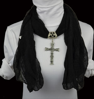 Cross Jesus fashion jewelry scarf