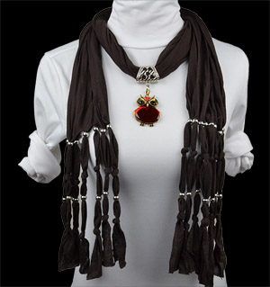 China wholesale owl pendant necklace scarf