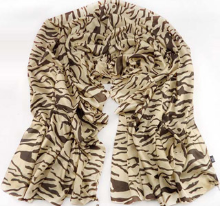 Leopard silk jewelry scarves