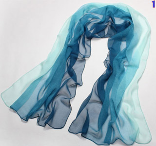 Gradient color silk scarves wholesale