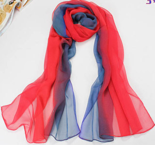 Gradient color silk scarves wholesale