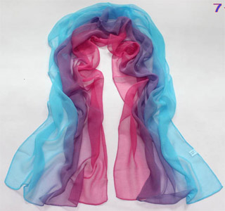Gradient color silk scarves wholesale