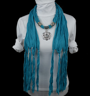 Fashion Flower Pendant Scarf alloy