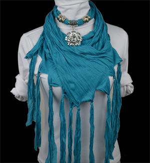 Fashion Flower Pendant Scarf alloy