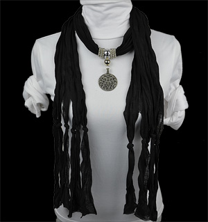 Fashion crystal pendant scarf Wholesale alloy flowers