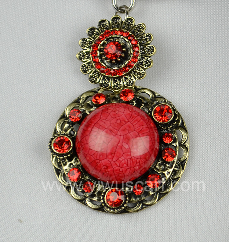 Fashion alloy pendant scarf stones Wholesale