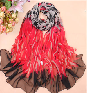 silk leopard print scarf