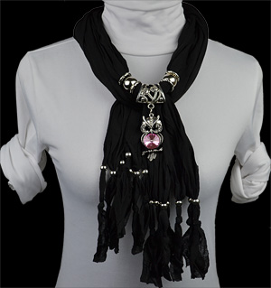 wholesale Fashion alloy beads pendant scarf