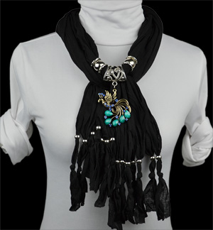 USA stylish alloy Phoenix necklace pendant scarf