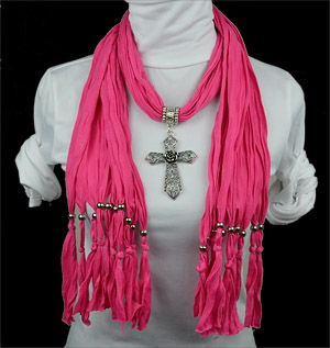 wholesale cross pendant scarf