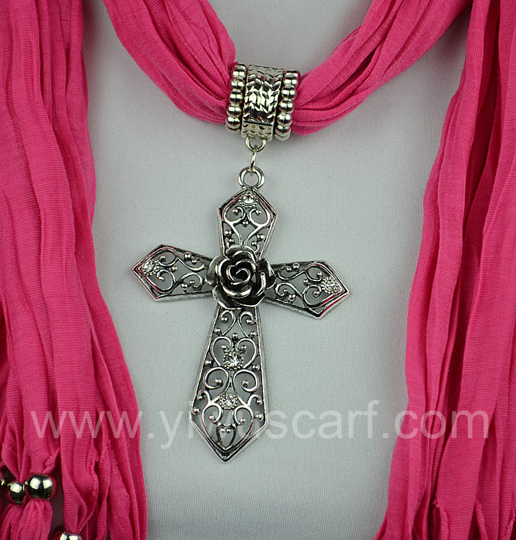 wholesale cross pendant scarf