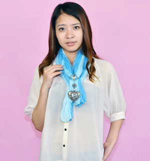 Wholesale New Heart pendant scarf