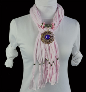 USA New York fashion alloy pendant jewelry scarf