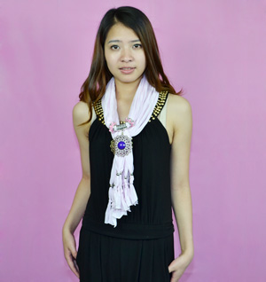 USA New York fashion alloy pendant jewelry scarf