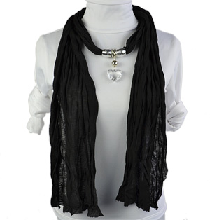 Wholesale Fashion diamond heart pendant jewelry scarf