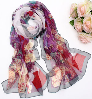 Make silk chiffon scarf
