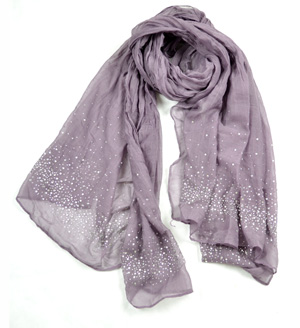 Hot fix rhinestone fashion jewelry scarf