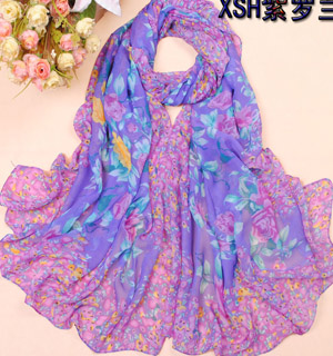 Layers ladies chiffon silk scarf