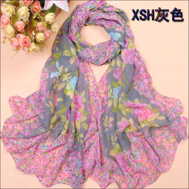 Layers ladies chiffon silk scarf