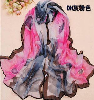 Womens Silk Leopard Scarf shawl Chiffon Scarf