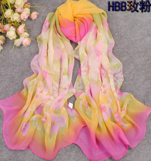 Factory price silk kerchief stripe scarf