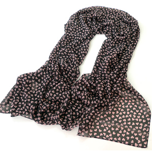 Spring and autumn lace scarf Korea heart Polka Dot silk scarf