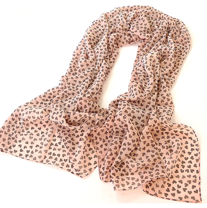 Spring and autumn lace scarf Korea heart Polka Dot silk scarf