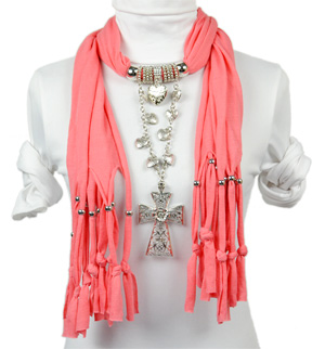 pendant scarf necklace