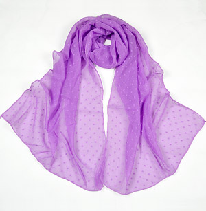 Hot fix rhinestone chiffon scarf