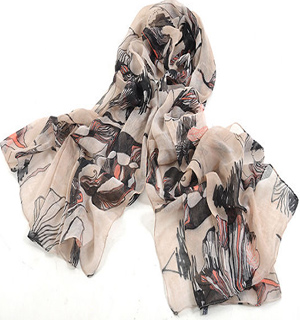 Begonia flower scarf