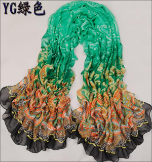 Winter cashew flower scarf Chinese scarves
